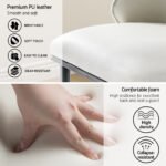 Artiss Dining Chairs Set of 2 Leather Seat Beige and Black - Image 6