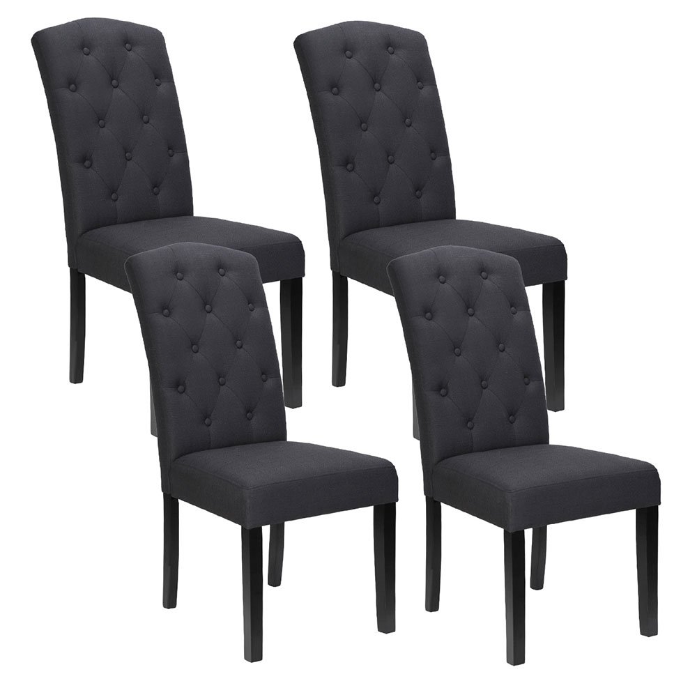 UPHO-C-DIN-1026-GYX4-202505131410-00.jpg Artiss Dining Chairs Set of 4 Linen Parsons Chair Dark Grey - Image 1