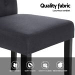 Artiss Dining Chairs Set of 4 Linen Parsons Chair Dark Grey - Image 6
