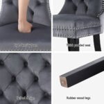 1 Set of 4 Artiss Dining Chairs Grey Velvet - Image 6