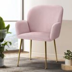 Artiss Dining Chairs Set of 2 Velvet Armchair Pink - Image 7
