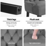 Artiss Dining Chairs Set of 2 Velvet French Provincial Grey - Image 5