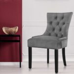 Artiss Dining Chairs Set of 2 Velvet French Provincial Grey - Image 7