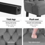 Artiss Dining Chairs Set of 4 Velvet French Provincial Grey - Image 6