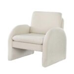 Artiss Armchair Accent Chair Lounge Tub Sofa Couch Curved Arm Seat Boucle White