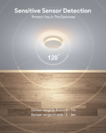 (Pack of 4）LED Motion Sensor Night Light Indoor, Cordless Battery Powered,Stick-on Warm White Light with Built-in Infrared Motion Detection, Sensor Light for Hallway,Bedroom - Image 3