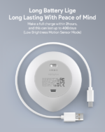 (Pack of 4）LED Motion Sensor Night Light Indoor, Cordless Battery Powered,Stick-on Warm White Light with Built-in Infrared Motion Detection, Sensor Light for Hallway,Bedroom - Image 4