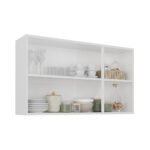 White Flat Pack DIY Steel Kitchen Wall Cabinet with 3 Doors + 2 Shelves - Renova - Image 3