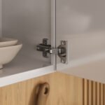 White Flat Pack DIY Steel Kitchen Wall Cabinet with 3 Doors + 2 Shelves - Renova - Image 4