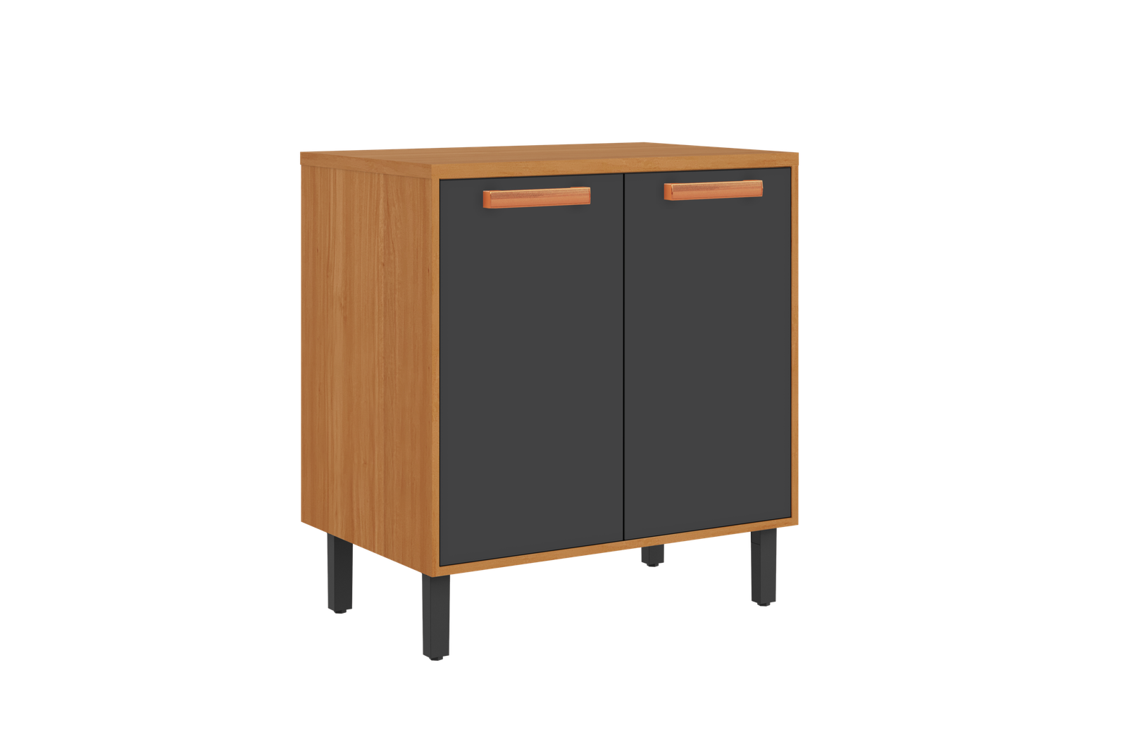 V1112-3600001943-202511101910-00.png Base Kitchen Wooden Cabinet/Cupboard with 2 Doors in Cinnamon Finish - Napoles Graphite Flat Pack DIY - Image 1