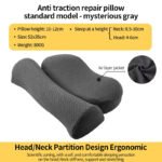 Ergonomic Memory Foam Cervical Pillow Orthopedic Contour Grey - Image 5