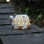 Solar Powered Turtle Light Resin Statue - Image 3