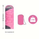 Rosy Four-Season Rectangular Sleeping Bag for Adults - Image 5