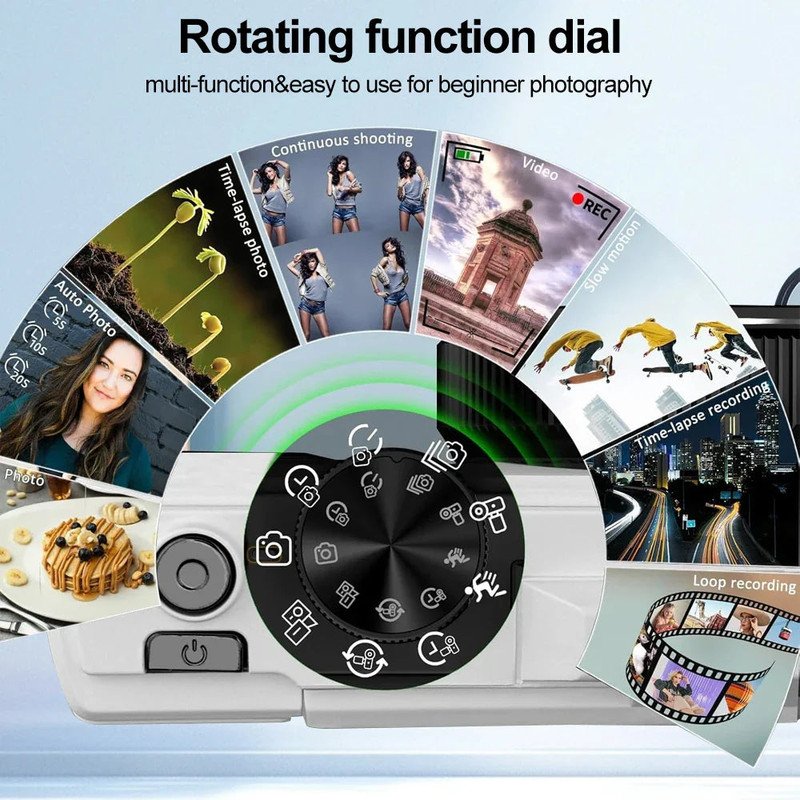 V1142-OBA1005008743474852-202512161445-00.jpg Digital Camera with 3.0 Flip Screen White - Image 1