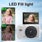 Digital Camera with 3.0 Flip Screen White - Image 2