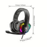 Wired Gaming Headset with RGB Lights and Noise Cancelling Mic - Image 2