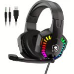 Wired Gaming Headset with RGB Lights and Noise Cancelling Mic - Image 4