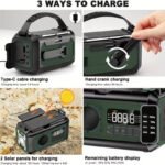 12000mAh Emergency Radio Solar Hand Crank Charger - Image 5