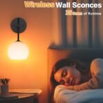 Wall Sconces Set of Two, Wireless Battery Operated Wall Decor with Remote, Sconces Wall Lighting with Glass Shade, Upward and Downward Installation, 12 RGB Colors and 3 CCT Options - Image 6