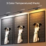 Wireless Picture Lights for Wall, Battery Operated Wall Light for Painting Rechargeable CCT Rotatable Art Gallery Light with Remote Dimmable Timer for Artwork Frame Display Dartboard (Black, 24inch) - Image 4