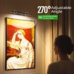 Wireless Picture Lights for Wall, Battery Operated Wall Light for Painting Rechargeable CCT Rotatable Art Gallery Light with Remote Dimmable Timer for Artwork Frame Display Dartboard (Black, 24inch) - Image 6
