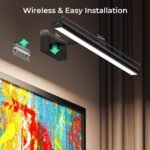 Wireless Picture Lights for Wall, Battery Operated Wall Light for Painting Rechargeable CCT Rotatable Art Gallery Light with Remote Dimmable Timer for Artwork Frame Display Dartboard (Black, 24inch) - Image 7