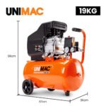 UNIMAC 24L 2.0HP Air Compressor, Direct Drive, 2 Couplers for Airtools Tyre Inflation, Portable, Electric - Image 9