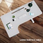 FORTIA 145W x 60D x 85D Dual-Motor 80kg Load Adjustable Sit-Stand Up L-Hand Sided Corner Desk - White/White Frame - Image 3