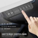 FORTIA 145W x 60D x 85D Dual-Motor 80kg Load Adjustable Sit-Stand Up L-Hand Sided Corner Desk - White/White Frame - Image 4