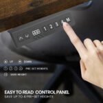 FORTIA 173W x 173W x 75D 3-Motor 120kg Load Adjustable Electric Sit to Stand Up Corner Desk - Walnut/Black Frame - Image 9