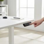 FORTIA Sit To Stand Standing Desk, 120x60cm, 72-118cm Electric Height Adjustable, White - Image 5