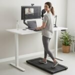 FORTIA Sit To Stand Standing Desk, 120x60cm, 72-118cm Electric Height Adjustable, White - Image 7