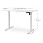 FORTIA Sit To Stand Standing Desk, 120x60cm, 72-118cm Electric Height Adjustable, White - Image 8