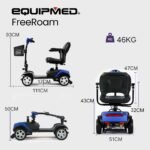 EQUIPMED Mobility Scooter Electric Motorised 4 Wheel Power Portable Folding - Image 6
