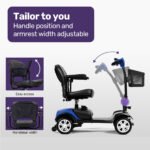 EQUIPMED Mobility Scooter Electric Motorised 4 Wheel Power Portable Folding - Image 7