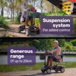 EQUIPMED Mobility Scooter Electric Motorised Power Portable 4 Wheel Folding - Image 9