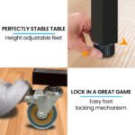 Proflex Table Tennis Table, with 4 Player Ping Pong Paddle and Pingpong Ball Pack - Image 7