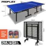 Proflex Premium Outdoor Table Tennis Table, with 4 Player Ping Pong Paddle and Pingpong Ball Pack - Image 2