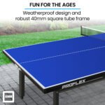 Proflex Premium Outdoor Table Tennis Table, with 4 Player Ping Pong Paddle and Pingpong Ball Pack - Image 3