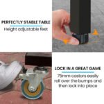 Proflex Premium Outdoor Table Tennis Table, with 4 Player Ping Pong Paddle and Pingpong Ball Pack - Image 7