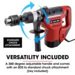 Baumr-AG 1500W Pro-Grade Electric Rotary Jackhammer Hammer Drill, with 2 Bonus Chisels, 3 Drill Bits - Image 7