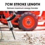 Baumr-AG 2200W Pro-Grade Electric Demolition Jackhammer, with 3 Bonus Chisels, Carry Case - Image 4