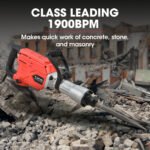 Baumr-AG 2300W Pro-Grade Electric Demolition Jackhammer, with 3 Bonus Chisels, Carry Case - Image 2