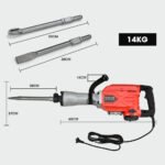 Baumr-AG 2300W Pro-Grade Electric Demolition Jackhammer, with 3 Bonus Chisels, Carry Case - Image 6