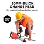 Baumr-AG 2300W Pro-Grade Electric Demolition Jackhammer, with 3 Bonus Chisels, Carry Case - Image 9