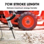 Baumr-AG 2400W Pro-Grade Electric Demolition Jackhammer, with 3 Bonus Chisels, Carry Case - Image 4