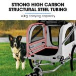 TAG-ALONG Pet & Cargo Jogger Bike Trailer, Pull Behind Bicycle Trailer Carrier Stroller, Grey - Image 3