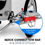 TAG-ALONG Pet & Cargo Jogger Bike Trailer, Pull Behind Bicycle Trailer Carrier Stroller, Grey - Image 8