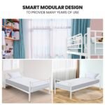KINGSTON SLUMBER 2in1 King Single Metal Bunk Bed Frame, with Modular Design, Matte White - Image 7