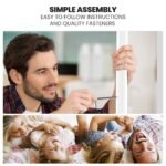 KINGSTON SLUMBER 2in1 King Single Metal Bunk Bed Frame, with Modular Design, Matte White - Image 8